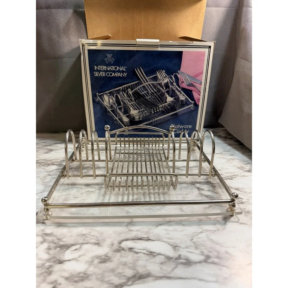 VTG International Silver Co. Silverware Buffet Caddy Holds Service for 12 (2592)